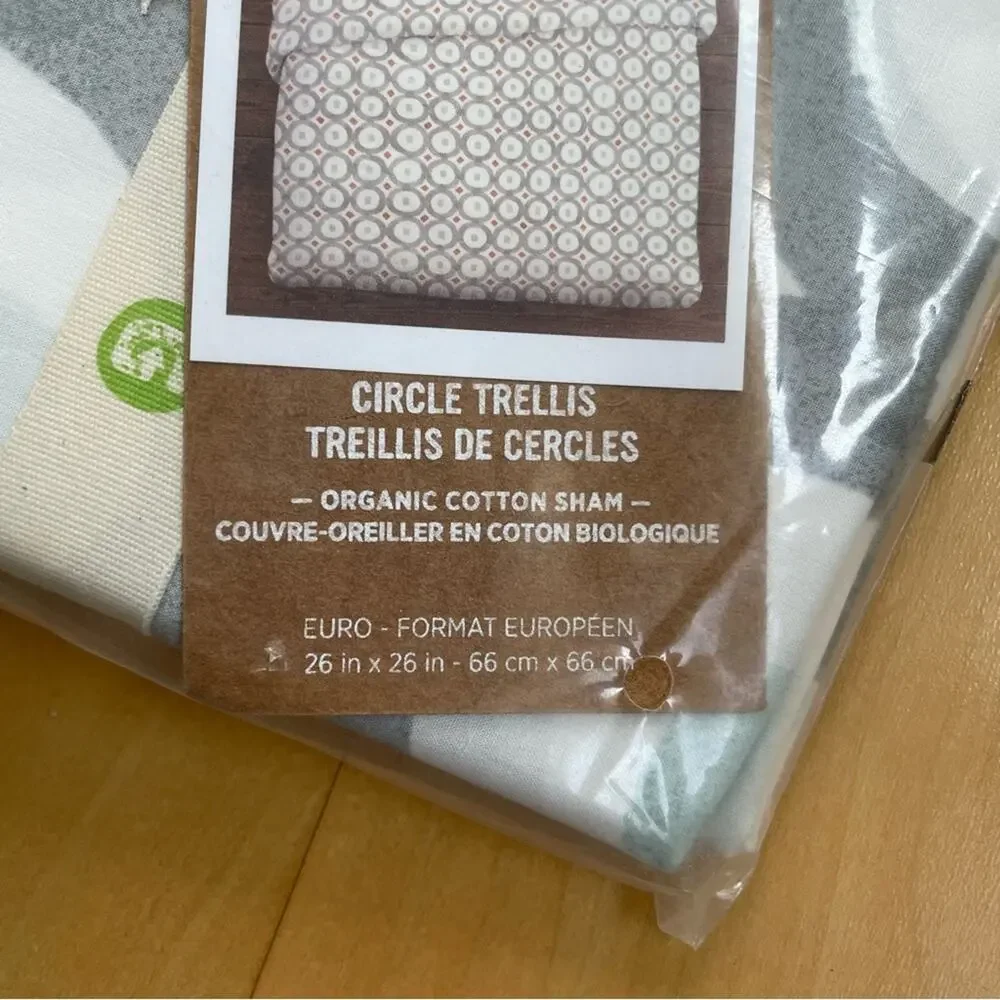 West Elm Euro Shams Set of 2 Circle Trellis Pattern